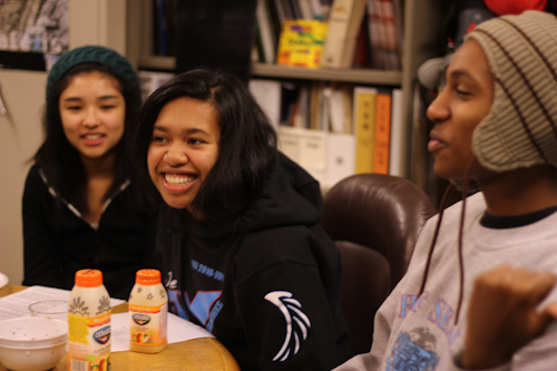 Hana, Desiree and Mirkana plotting out agendas for 2011 Prophets PL2 Peer Leader Program