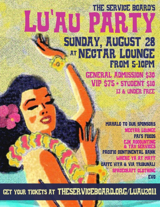 luau 2011 poster1 550x711 Luau Party at Nectar Lounge